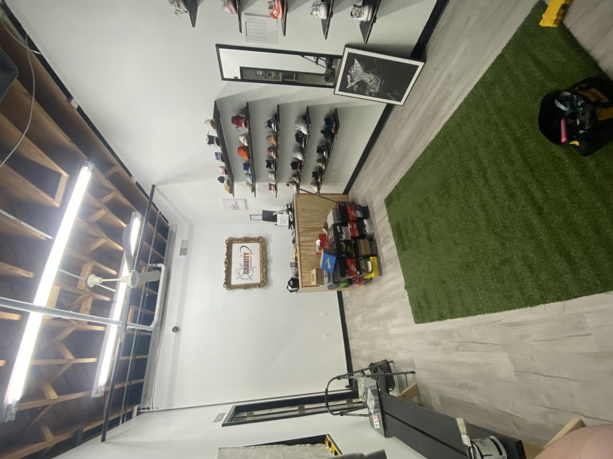 Pictured here, a closer look at the inside of Gravity Sneakers featuring their popular inventory. 