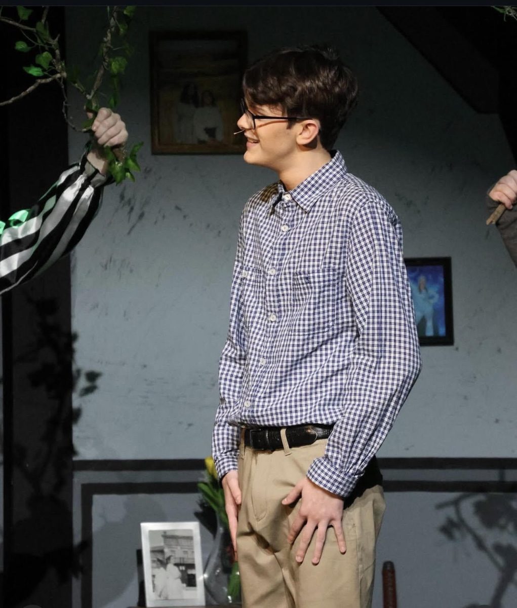 Kyle Mills, in his last leading role, Lucas in the Addams Family. Mills has been cast as the Prince in the upcoming theatre guild production, Cinderella. 